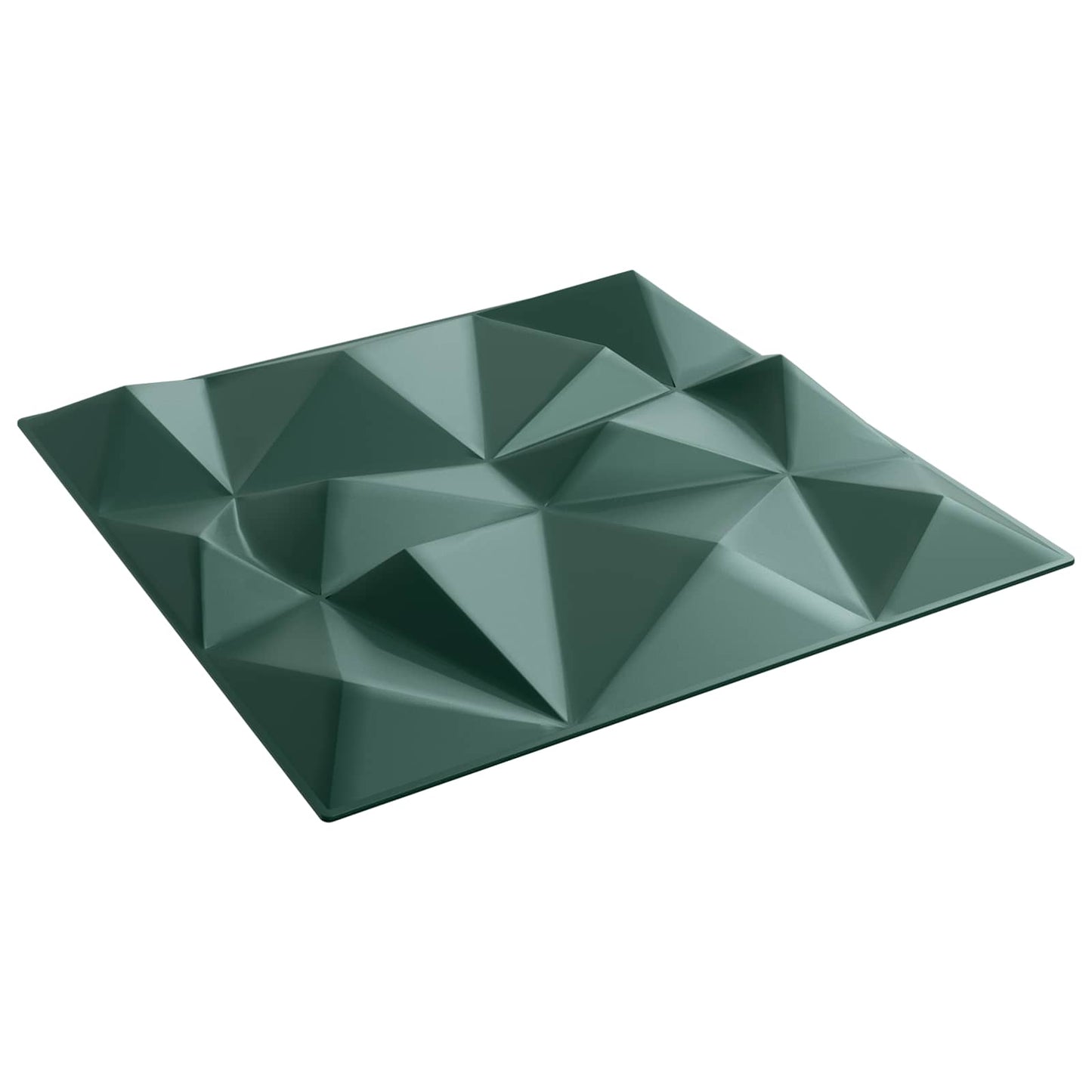Wall Panels 12 pcs Diamond Green 50 x 50 cm XPS Foam