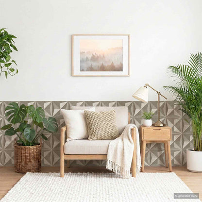 Wall Panels 12 pcs 50 x 50 cm Origami Beton XPS Foam