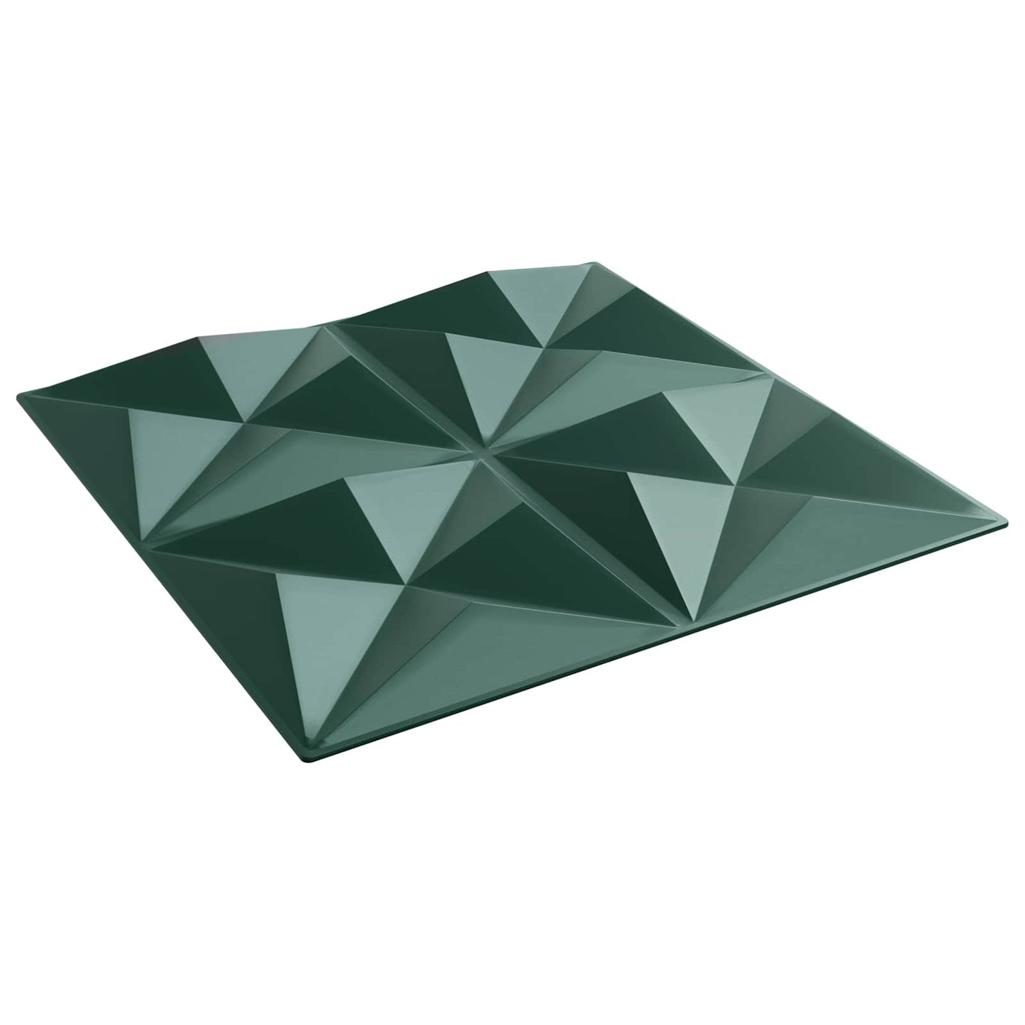Wall Panels 12 pcs Origami Green 50 x 50 cm XPS Foam