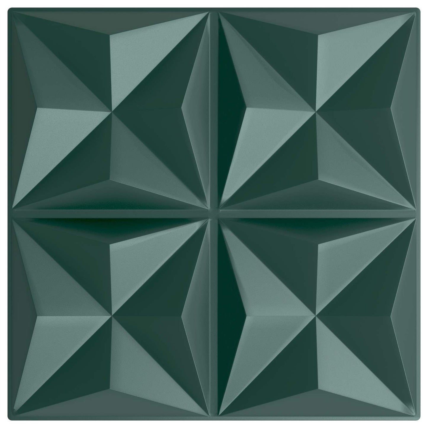 Wall Panels 48 pcs 50 x 50 cm Origami Green XPS Foam