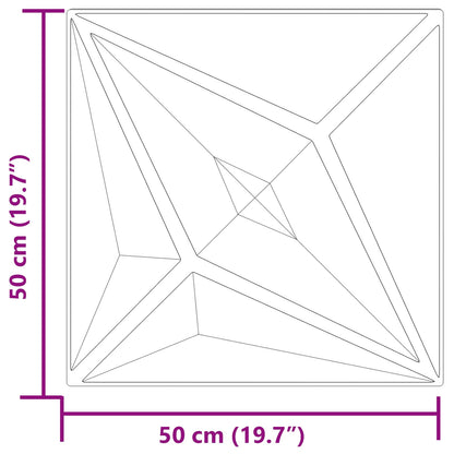 Wall Panels Star 12 pcs Star Beton 50 x 50 cm XPS Foam