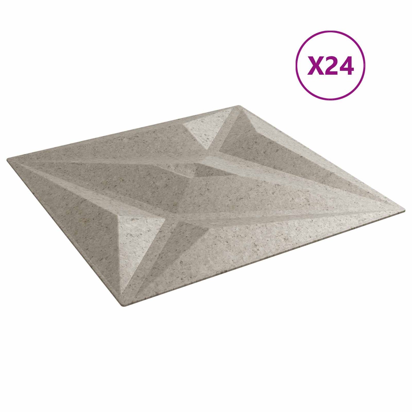 Wall Panels Star 24 pcs Star Beton 50 x 50 cm XPS Foam