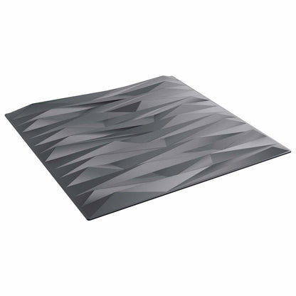 Wall Panels 12 pcs Stone Grey 50 x 50 cm XPS Foam