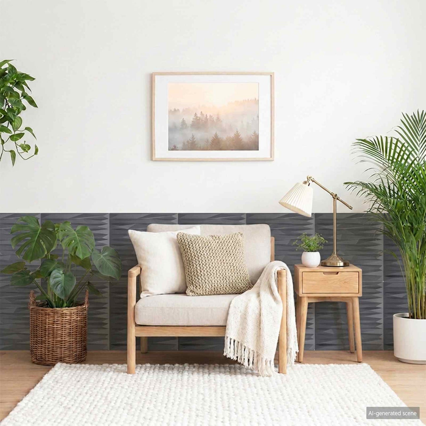 Wall Panels 48 pcs 50 x 50 cm Stone Grey XPS Foam