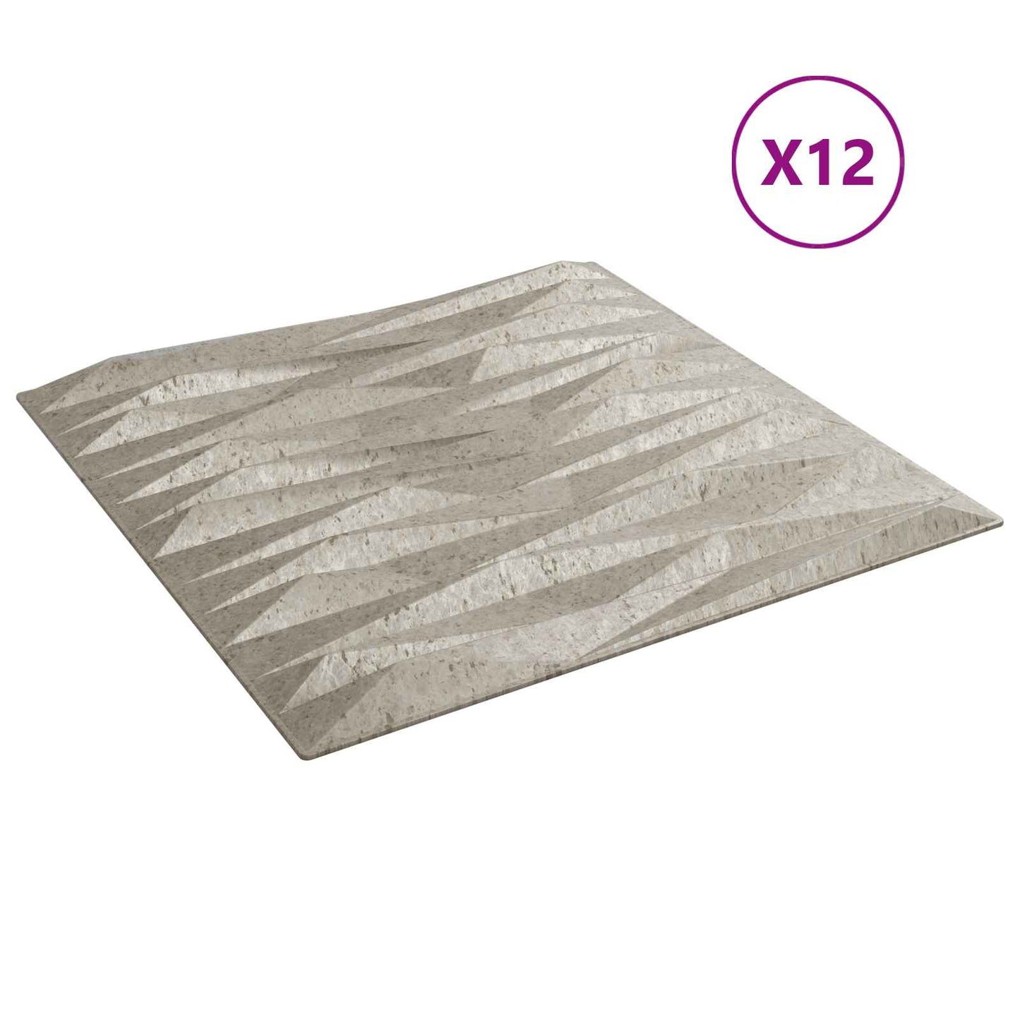 Wall Panels 12 pcs Stone Beton 50 x 50 cm XPS Foam