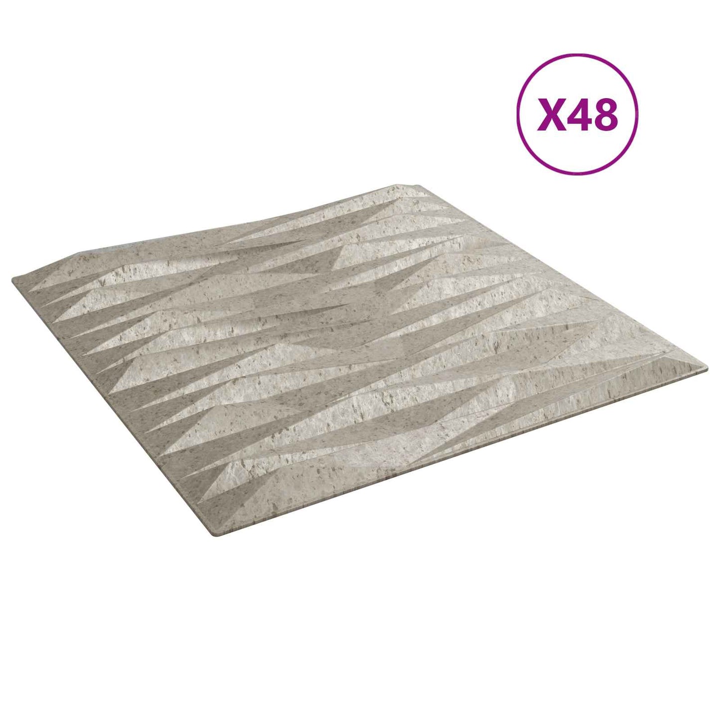 Wall Panels 48 pcs Stone Beton 50 x 50 cm XPS Foam