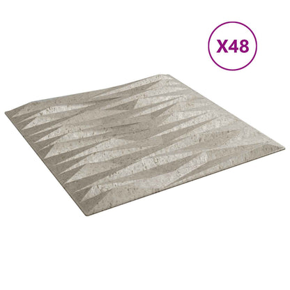 Wall Panels 48 pcs Stone Beton 50 x 50 cm XPS Foam