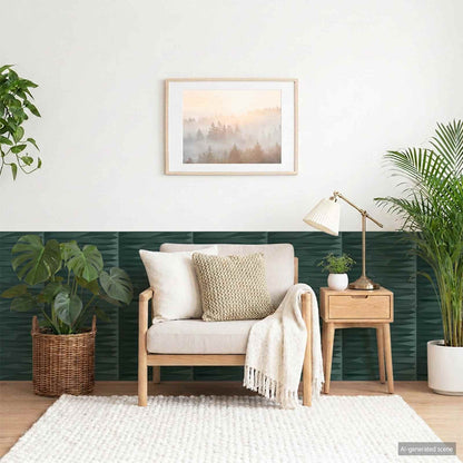 Wall Panels 12 pcs 50 x 50 cm Stone Green XPS Foam