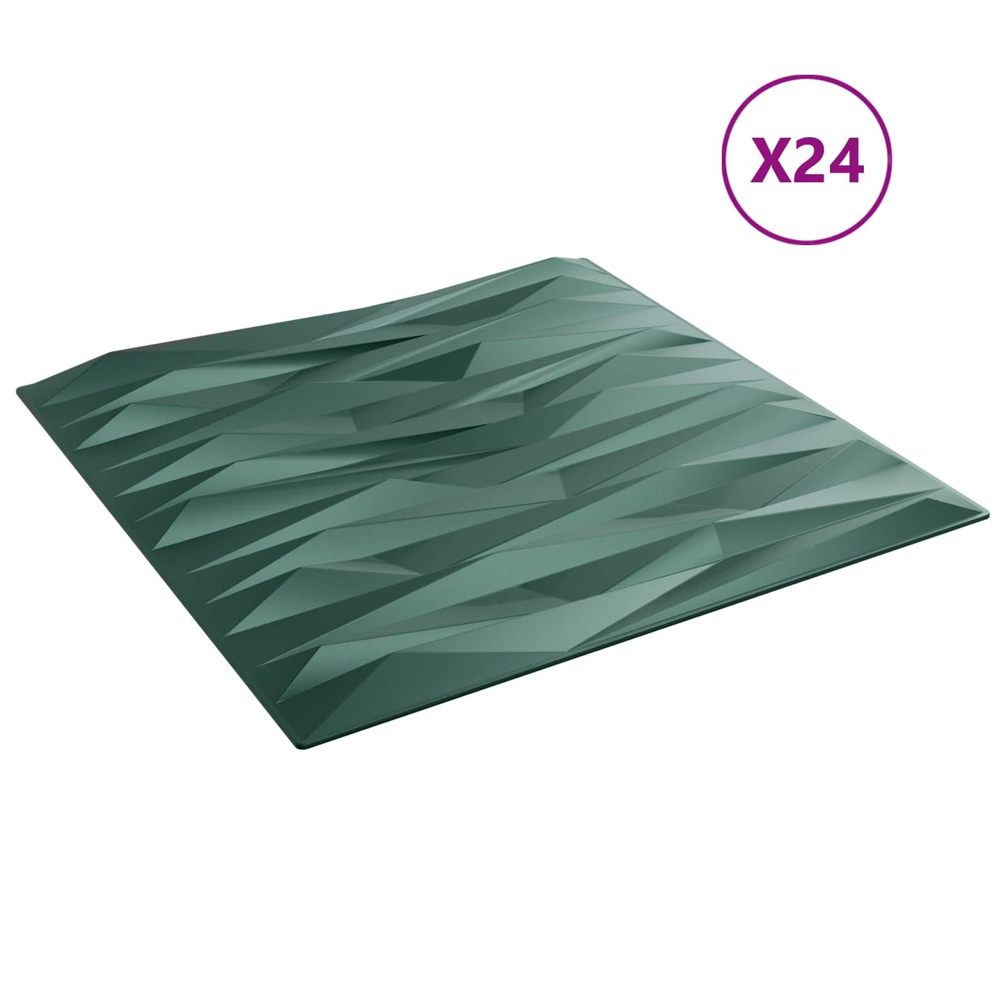 Wall Panels 24 pcs Stone Green 50 x 50 cm XPS Foam