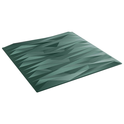 Wall Panels 48 pcs Stone Green 50 x 50 cm XPS Foam