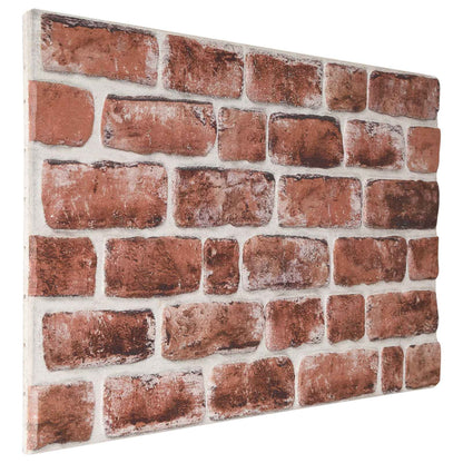 Wall Panels 10 pcs Dark Brown and White 100 x 50 cm EPS Foam