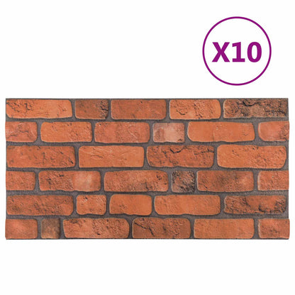 Wall Panels 10 pcs Terracotta 100 x 50 cm EPS Foam