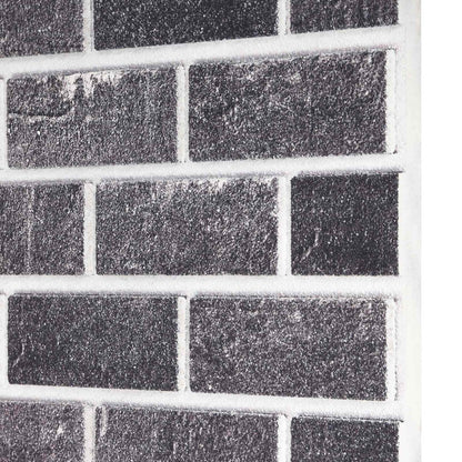 Wall Panels 10 pcs Black and Grey 100 x 50 cm EPS Foam