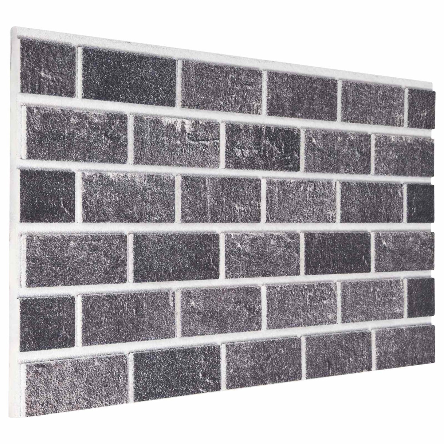 Wall Panels 10 pcs Black and Grey 100 x 50 cm EPS Foam