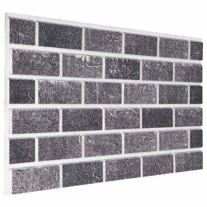 Wall Panels 10 pcs Black and Grey 100 x 50 cm EPS Foam