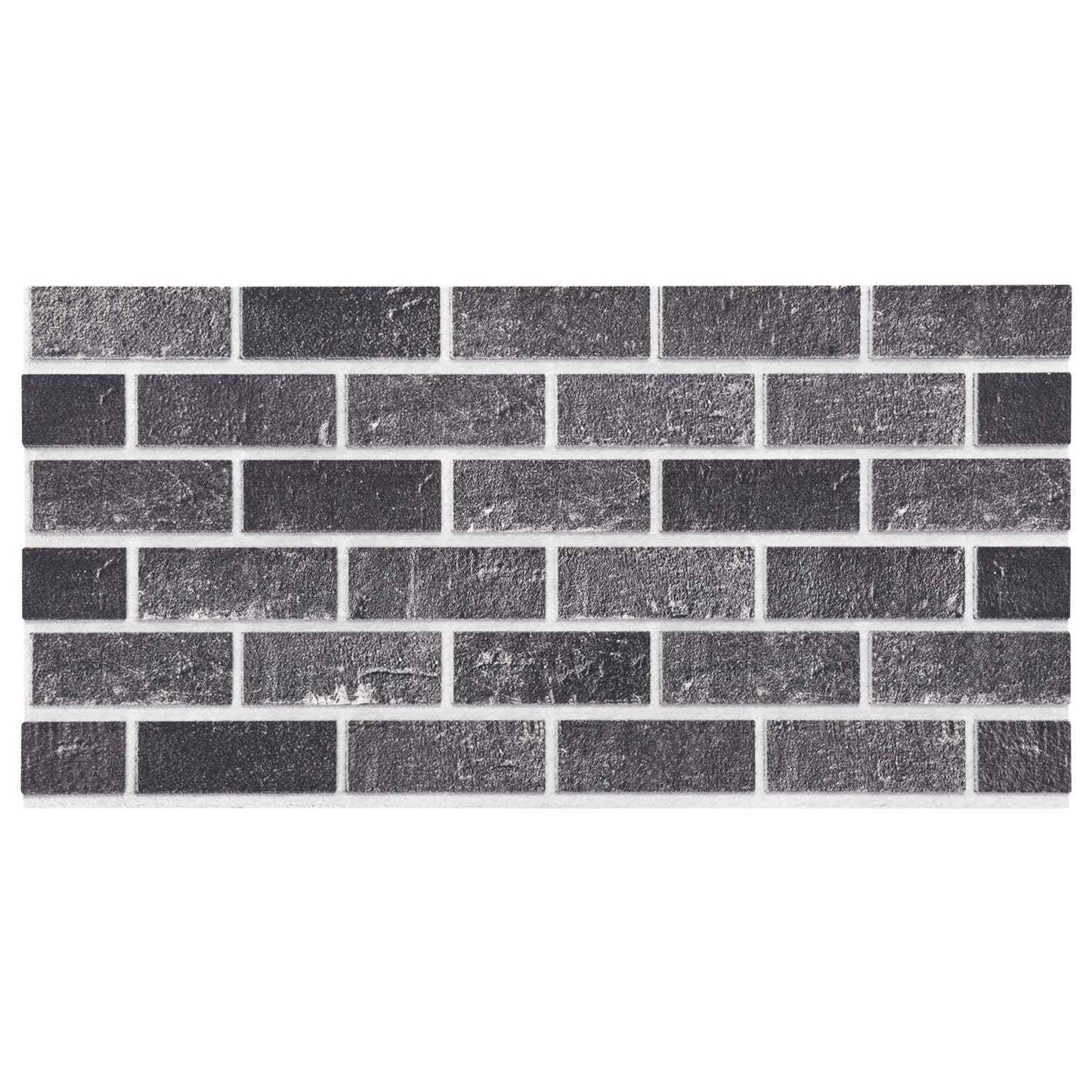 Wall Panels 10 pcs 100 x 50 cm Black and Grey EPS Foam