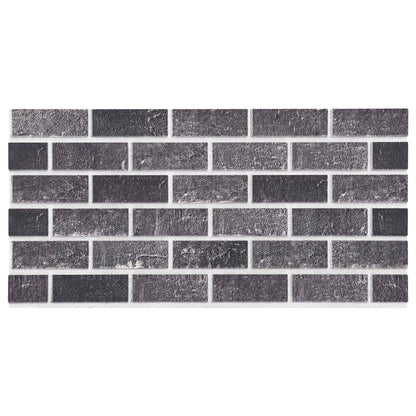 Wall Panels 10 pcs 100 x 50 cm Black and Grey EPS Foam