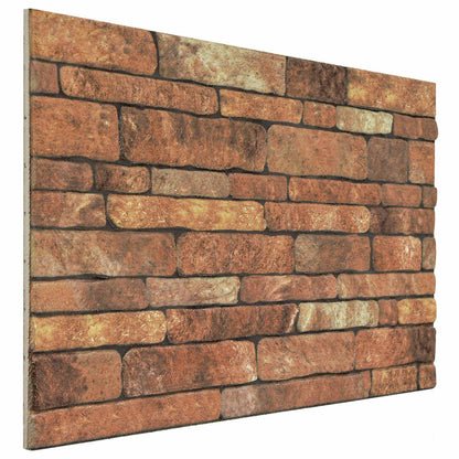Wall Panels 10 pcs Brown and White 100 x 50 cm EPS Foam