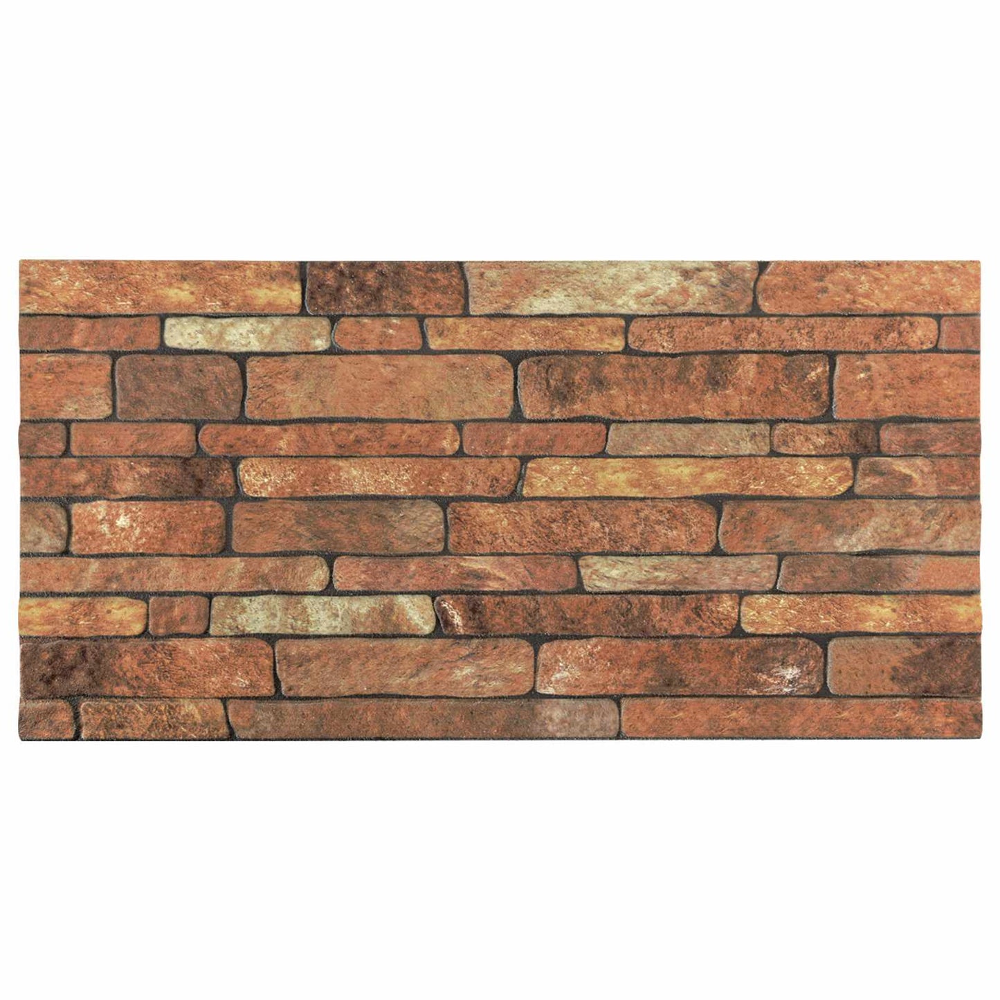 Wall Panels 10 pcs 100 x 50 cm Brown and White EPS Foam