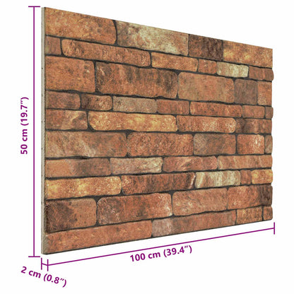 Wall Panels 10 pcs Brown and White 100 x 50 cm EPS Foam