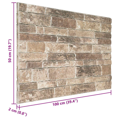 Wall Panels 10 pcs Multicolour 100 x 50 cm EPS Foam