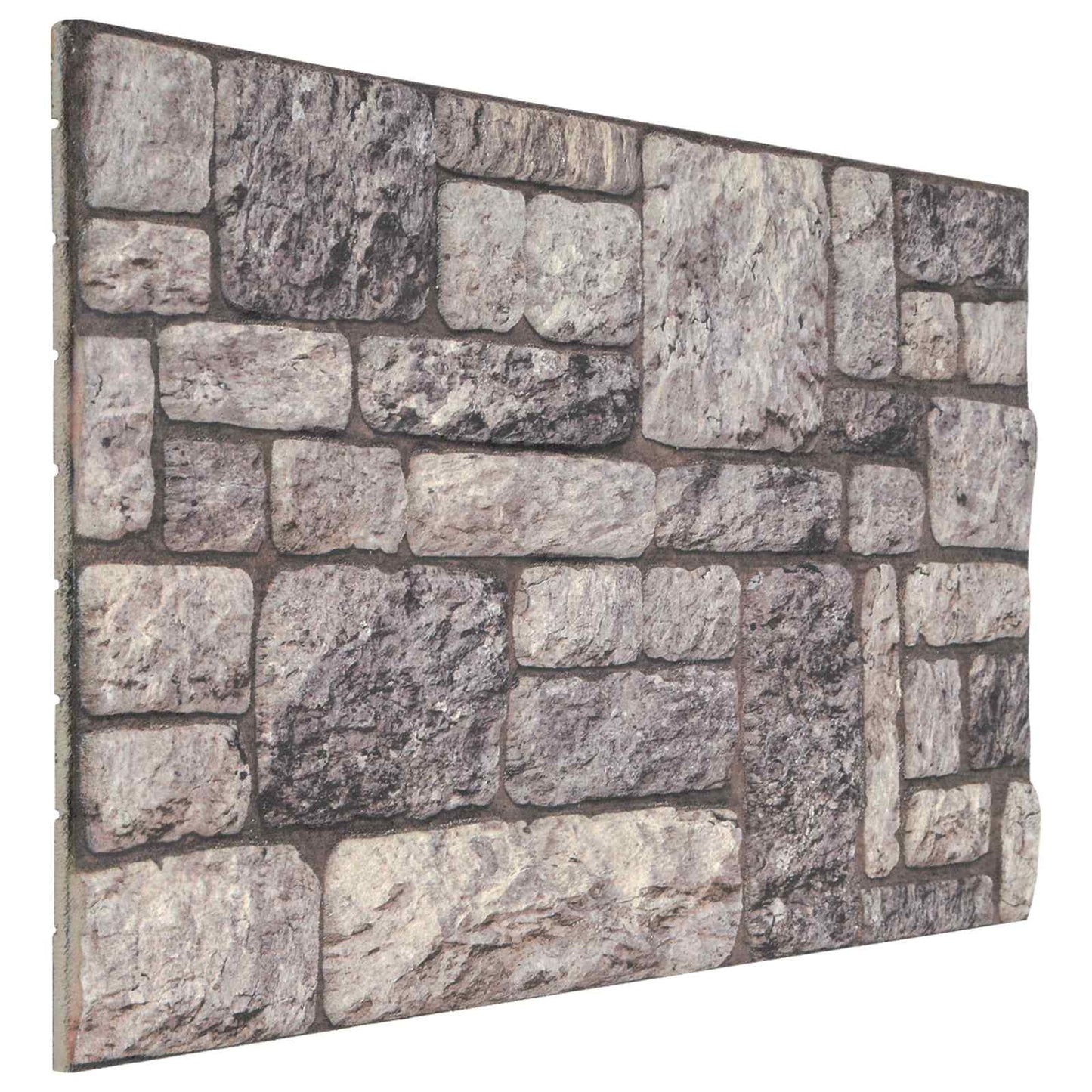Wall Panels 10 pcs Grey and White 100 x 50 cm EPS Foam