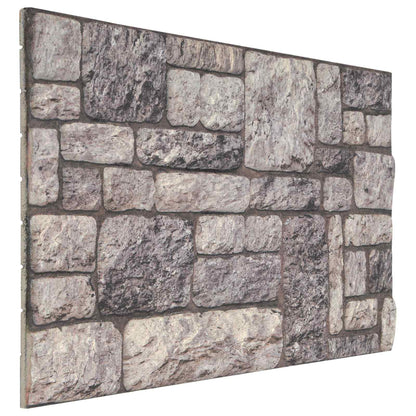 Wall Panels 10 pcs Grey and White 100 x 50 cm EPS Foam
