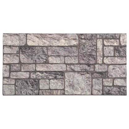 Wall Panels 10 pcs 100 x 50 cm Grey and White EPS Foam
