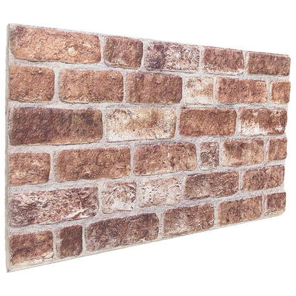 Wall Panels 10 pcs Brown 100 x 50 cm EPS Foam