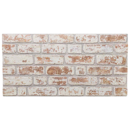Wall Panels 10 pcs Red and White 100 x 50 cm EPS Foam