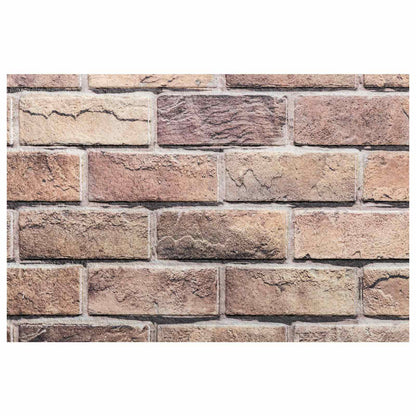 Wall Panels 10 pcs 100 x 50 cm Brown and Grey EPS Foam