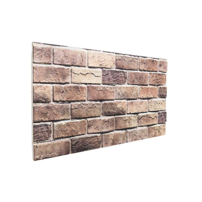 Wall Panels 10 pcs Brown and Grey 100 x 50 cm EPS Foam