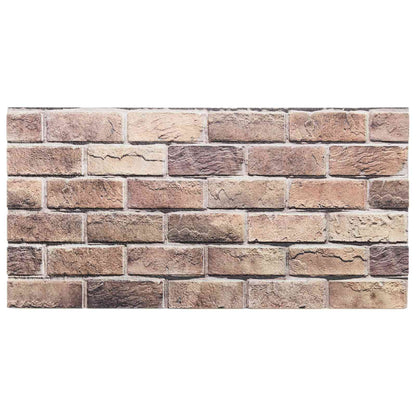 Wall Panels 10 pcs Brown and Grey 100 x 50 cm EPS Foam