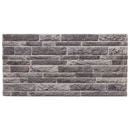 Wall Panels 10 pcs Anthracite 100 x 50 cm EPS Foam