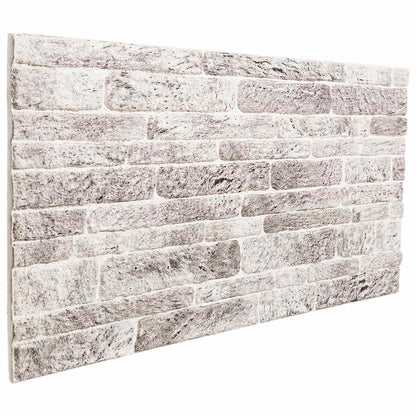 Wall Panels 10 pcs Light Grey and White 100 x 50 cm EPS Foam