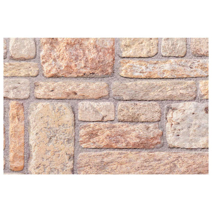 Wall Panels 10 pcs 100 x 50 cm Light Brown and White EPS Foam