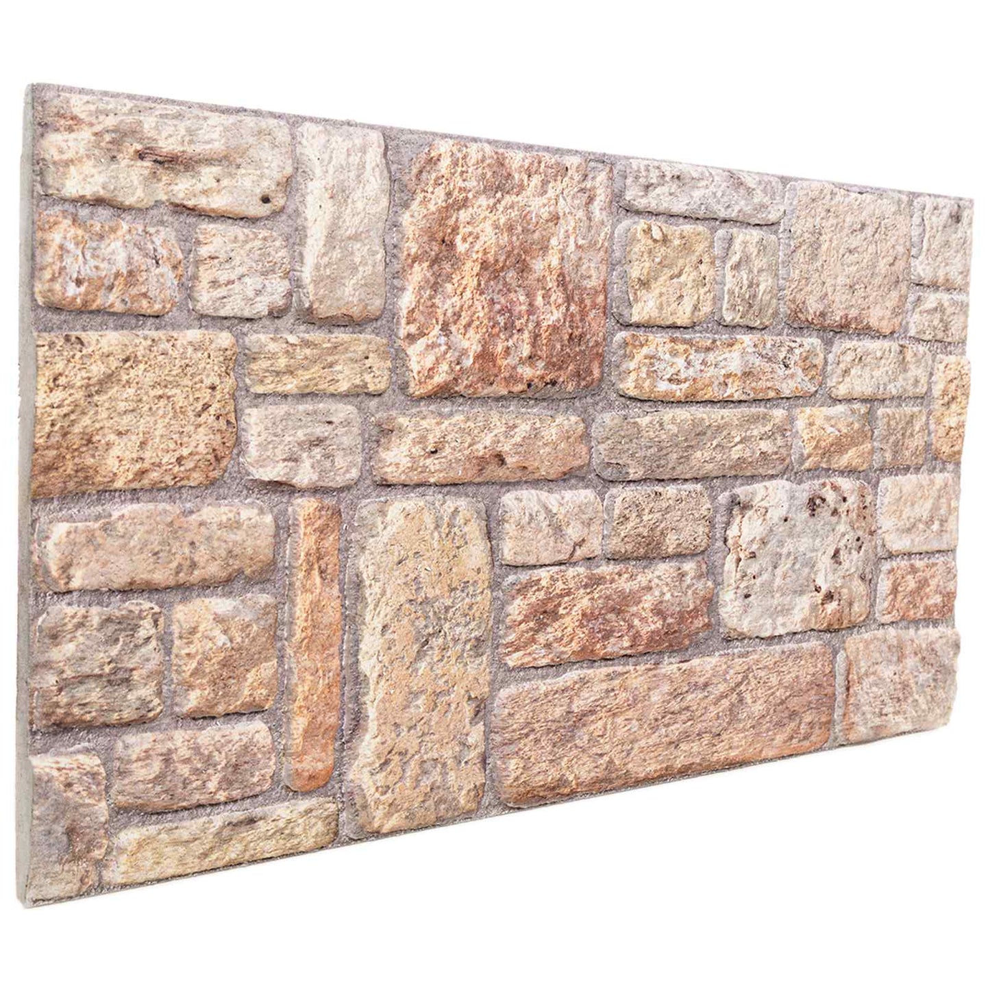 Wall Panels 10 pcs Light Brown and White 100 x 50 cm EPS Foam