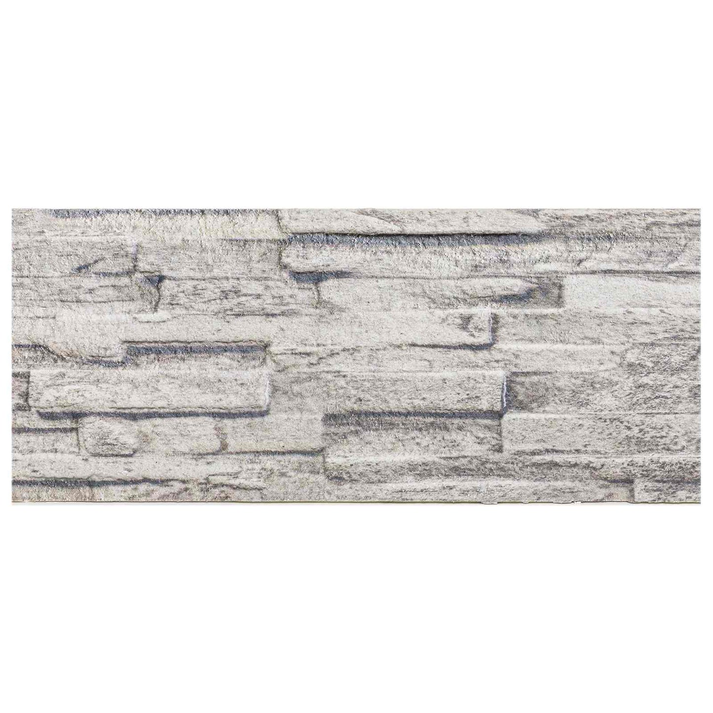 Wall Panels 10 pcs 100 x 25 cm Light Grey EPS Foam