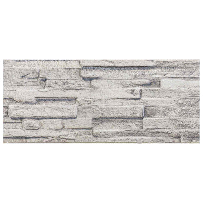Wall Panels 10 pcs 100 x 25 cm Light Grey EPS Foam