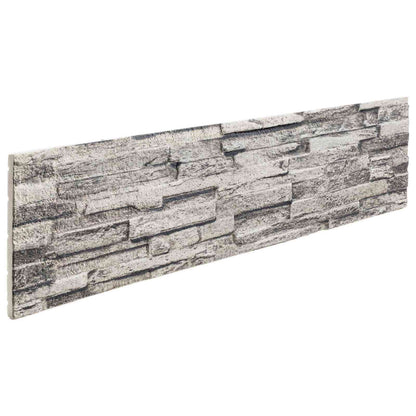 Wall Panels 10 pcs Light Grey 100 x 25 cm EPS Foam