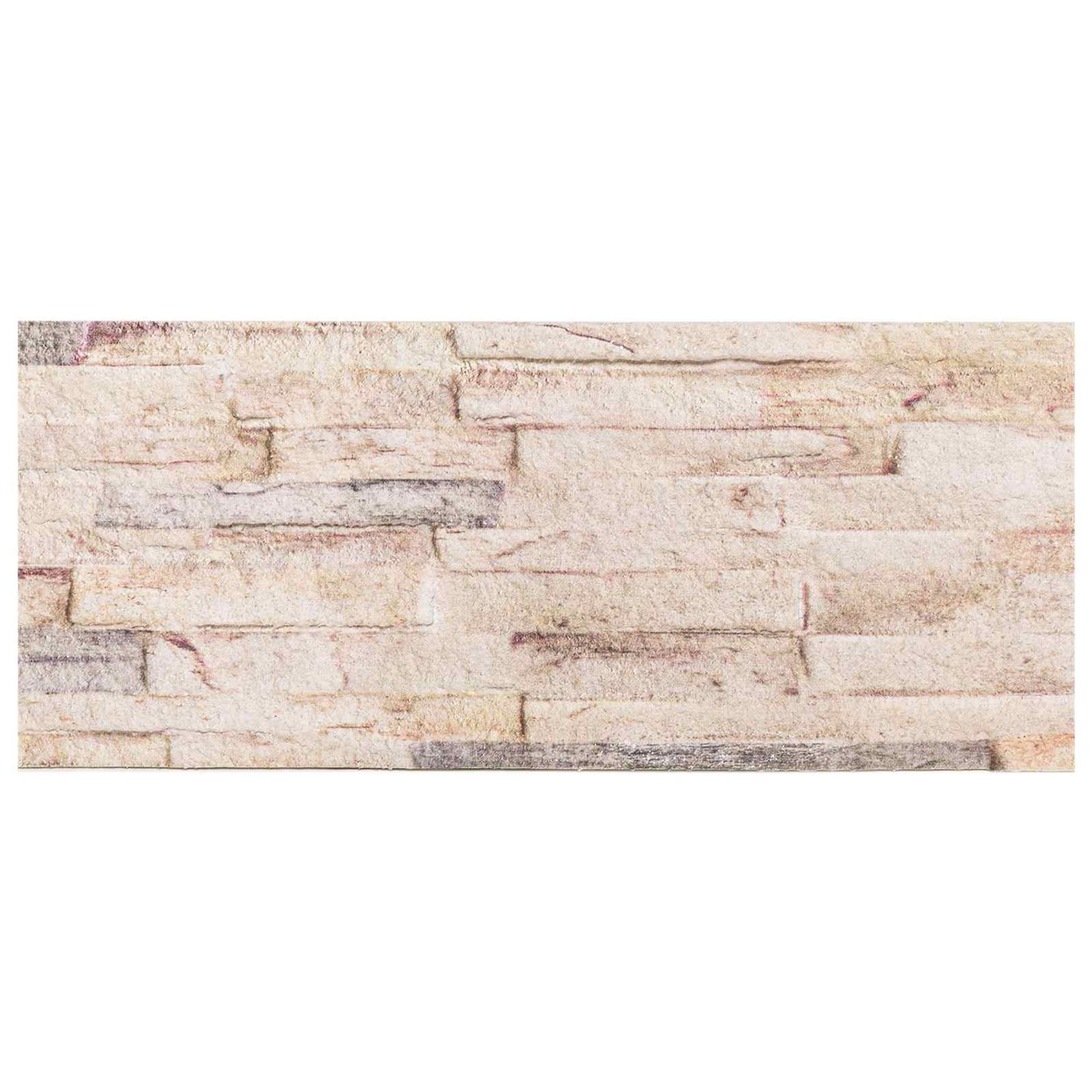 Wall Panels 10 pcs 100 x 25 cm White and Red EPS Foam
