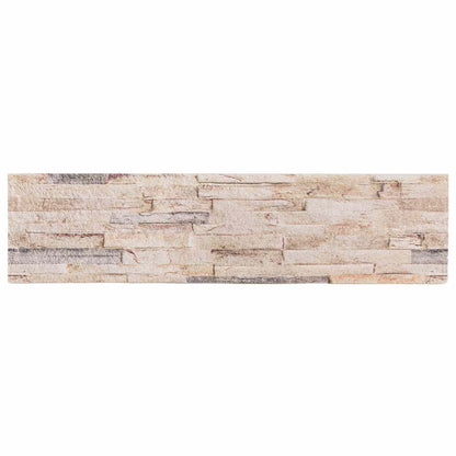 Wall Panels 10 pcs White and Red 100 x 25 cm EPS Foam