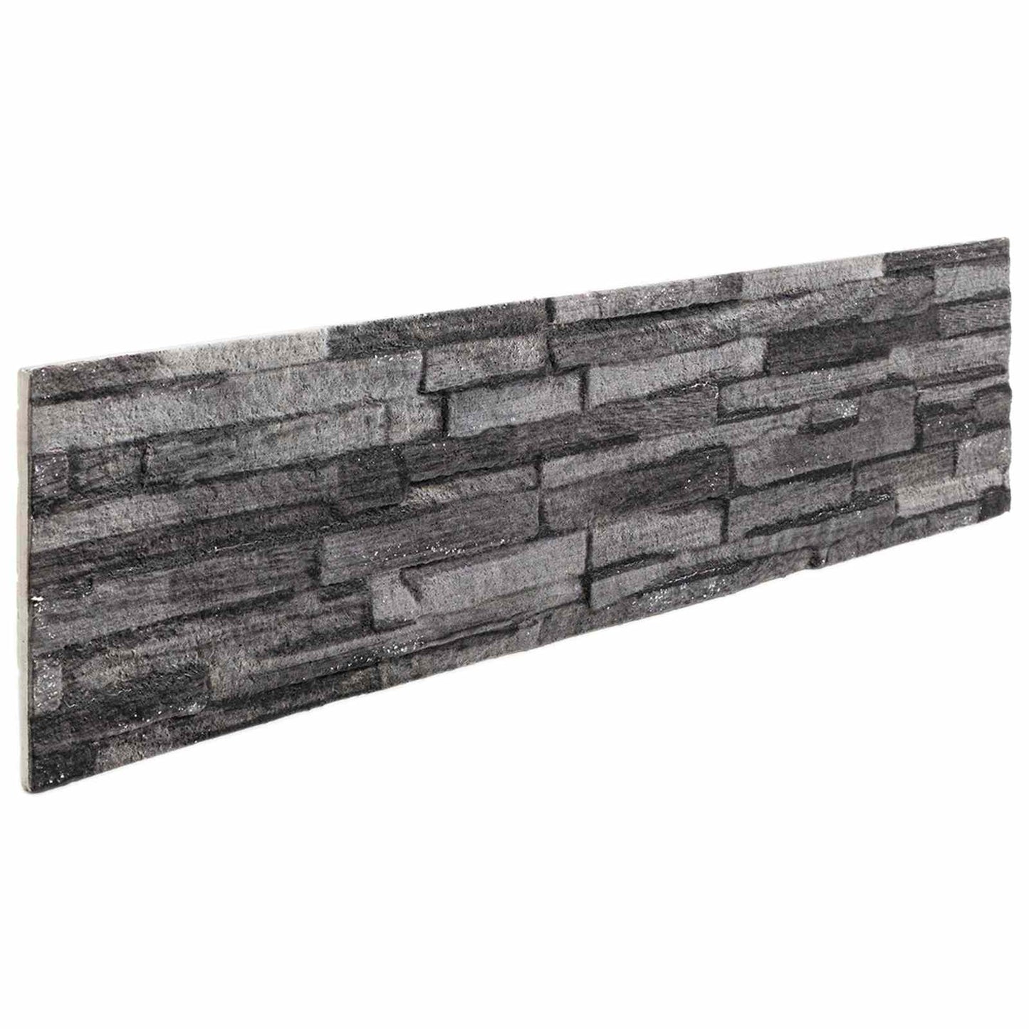 Wall Panels 10 pcs Anthracite 100 x 25 cm EPS Foam