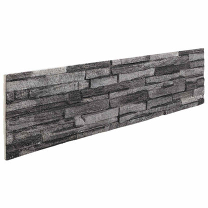 Wall Panels 10 pcs Anthracite 100 x 25 cm EPS Foam