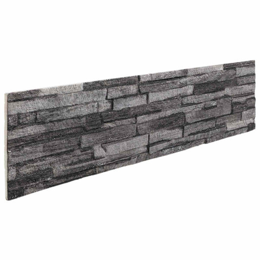 Wall Panels 10 pcs 100 x 25 cm Anthracite EPS Foam
