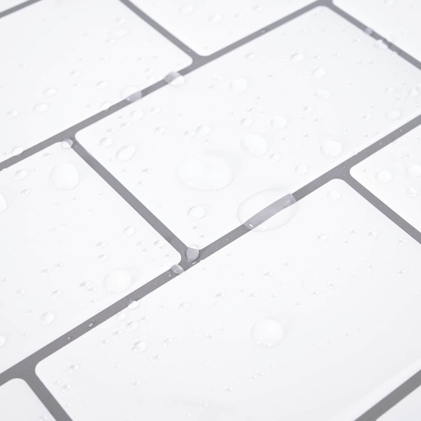 Subway Tile 10 pcs White Grey 30 x 30 cm Polyurethane and PET