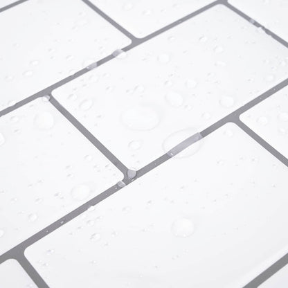 Subway Tile 10 pcs White Grey 30 x 30 cm Polyurethane and PET