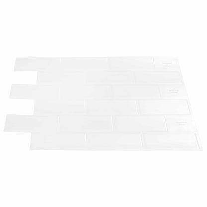 Subway Tile 20 pcs White 30 x 30 cm Polyurethane and PET