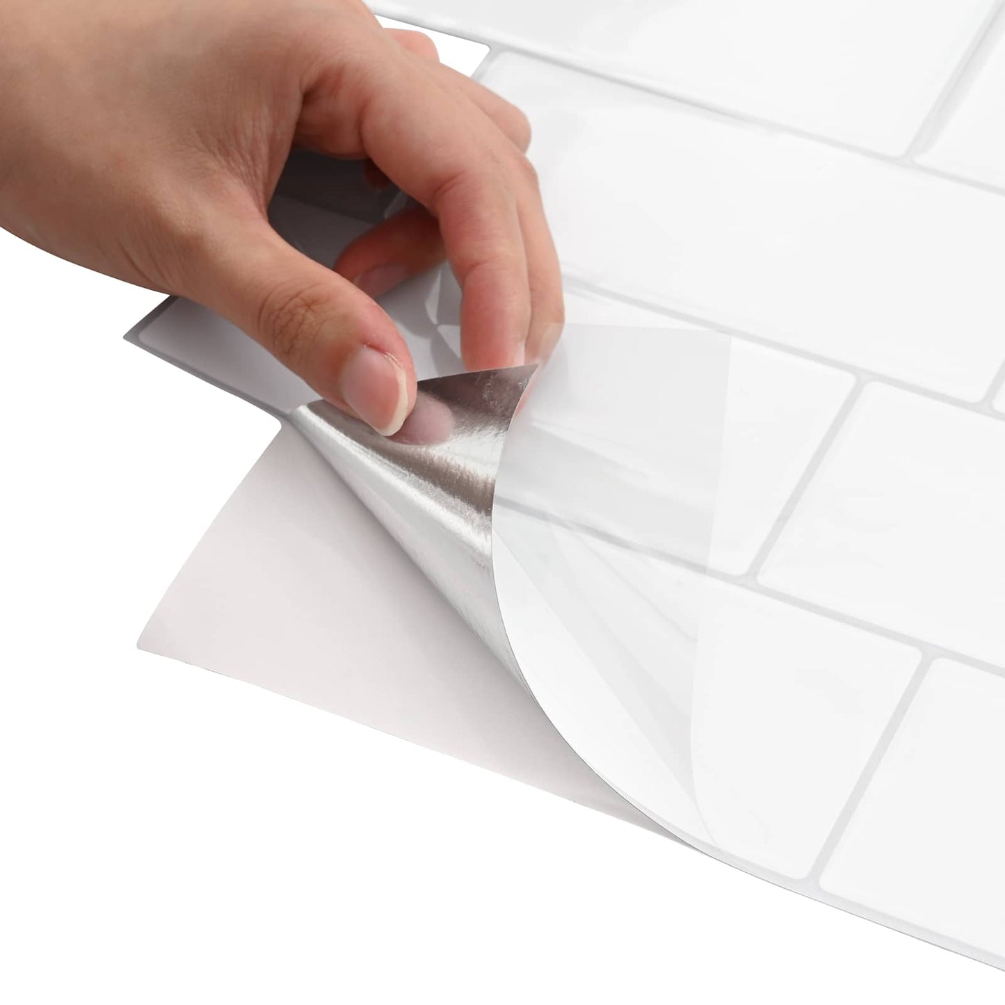 Decorative Stickers 10 pcs White Grey 29 x 21 cm
