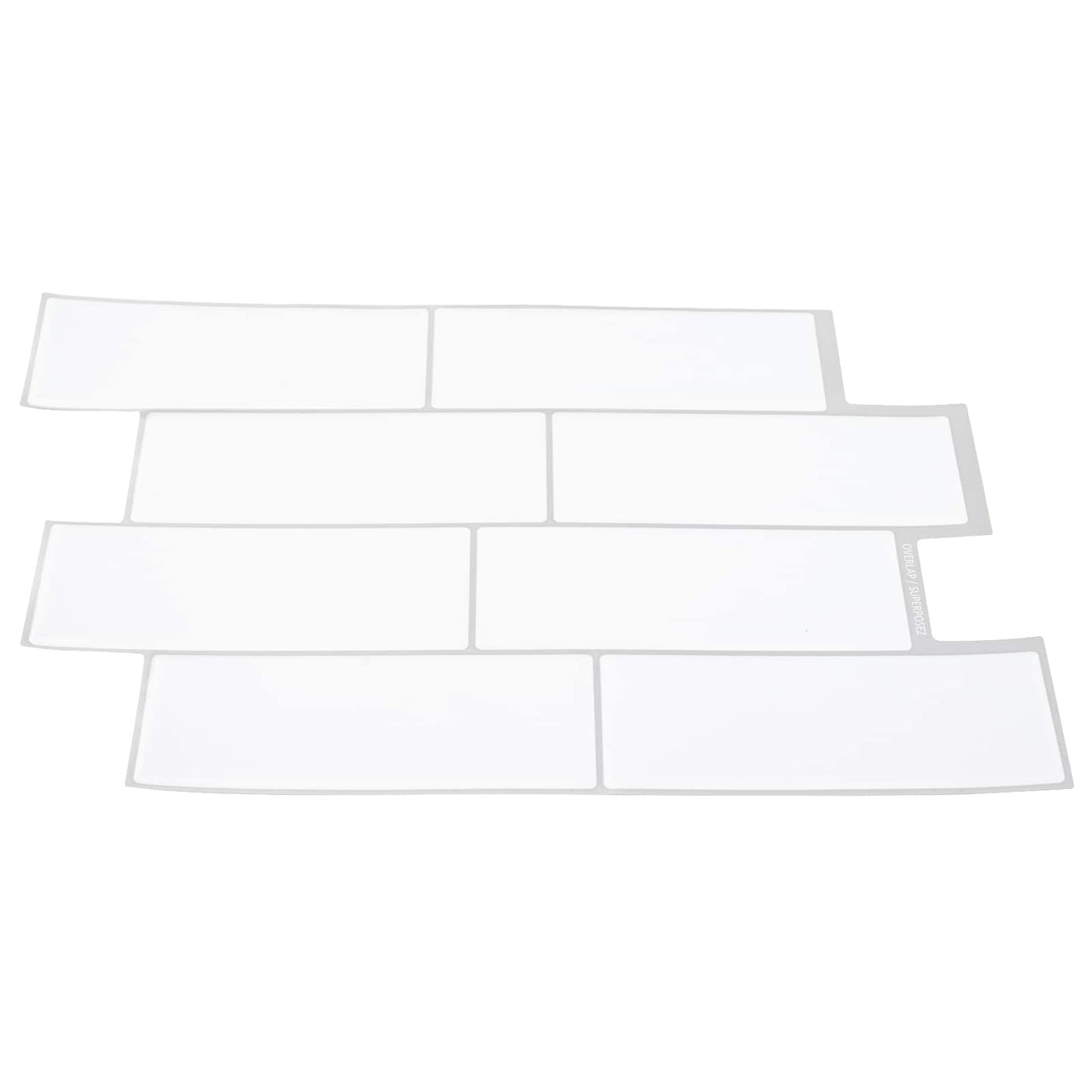 Decorative Stickers 10 pcs White Grey 29 x 21 cm